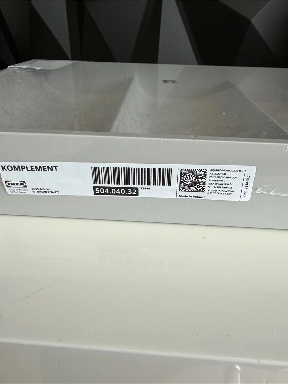 IKEA Komplement Felt Drawer Organizer in Light Gray